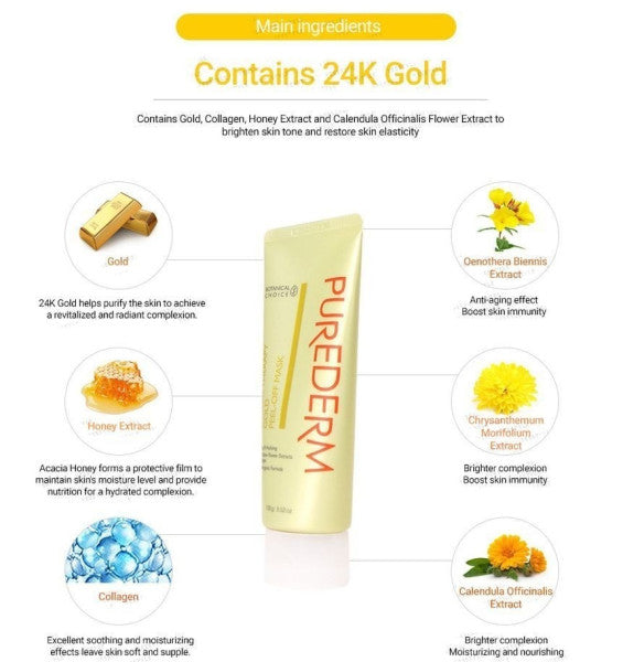 Mặt nạ lột nhẹ Purederm Luxury Therapy Gold Peel-Off Mask 100g