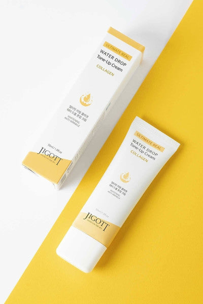 Kem dưỡng trắng cung cấp Collagen Jigott Ultimate Real Collagen Water Drop Tone Up Cream 50ml