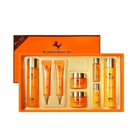 Set dưỡng da Dầu ngựa Jeju Island Platinum Horse Oil Skin Care (6 Set)