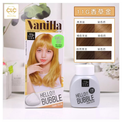 Thuốc Nhuộm Tóc Dạng Bọt Hello Bubble 10G Vanilla Gold - Vàng Tây