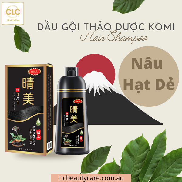 Dầu gội Komi phủ bạc Nhật Bản 500ml - Màu nâu Hạt Dẻ (Chestnut Brown)