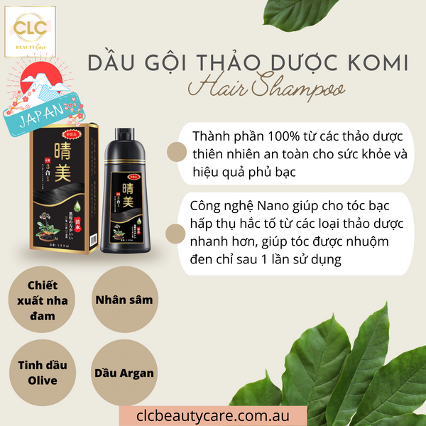 Dầu gội Komi phủ bạc Nhật Bản 500ml - Màu nâu Hạt Dẻ (Chestnut Brown)