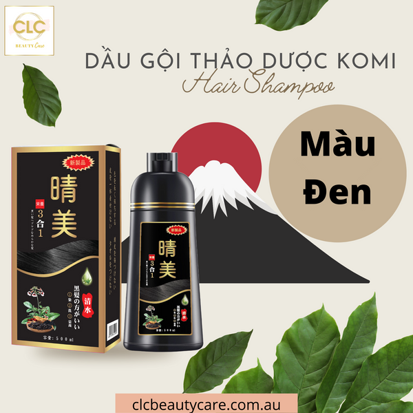 Dầu gội Komi phủ bạc Nhật Bản 500ml - Màu Đen