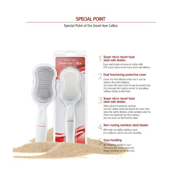 Dụng cụ tẩy tế bào chết cho chân Royal Skin Goodbye Callus (Pack of 1)