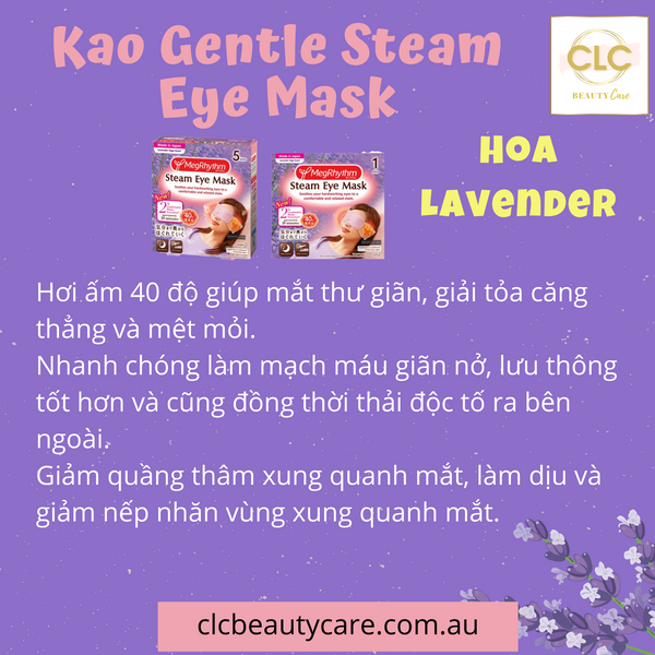 Mặt Nạ Thư Giãn Mắt Nhật Bản Kao Gentle Steam Eye Mask - Lavender
