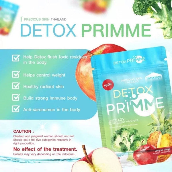 [Combo] Miếng dán tan mỡ bụng Kroko Navel Paste Detox - Viên Uống Giảm Cân Rau Củ Quả Precious Skin Primme DTX Dietary Supplement 60 viên