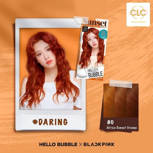 Thuốc Nhuộm Tóc Dạng Bọt Hello Bubble 8O Africa Sunset Orange - Cam Đỏ