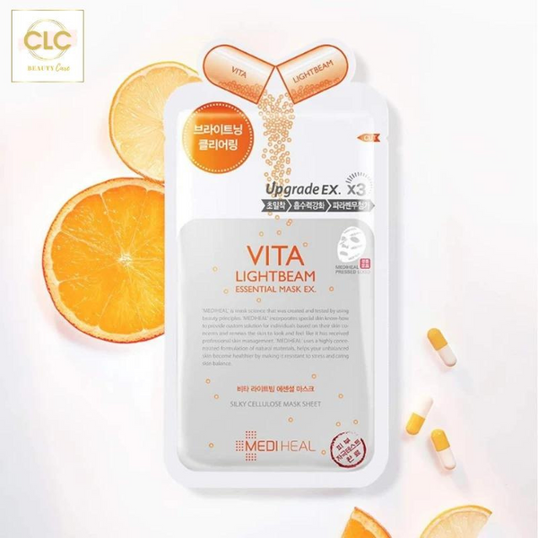 Mặt Nạ Dưỡng Trắng Sáng Da Mediheal Vita Lightbeam Essential Mask EX 25ml - 1 Hộp 10 Masks