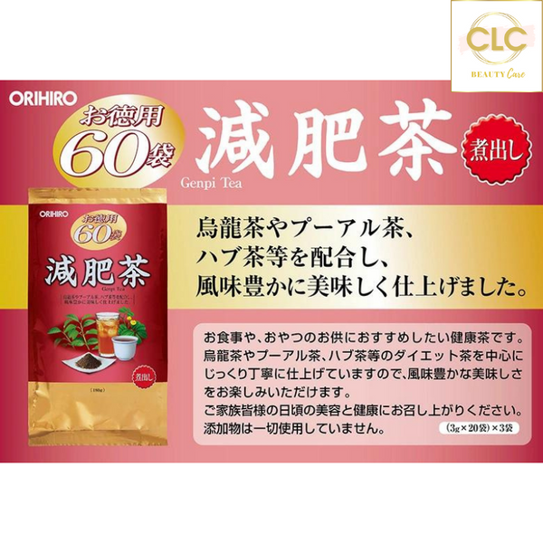 Trà Thảo Mộc Giảm Mỡ Bụng Nhật Bản Genpi Orihiro 3gx60 gói