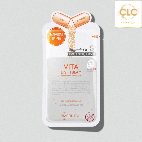 Mặt Nạ Dưỡng Trắng Sáng Da Mediheal Vita Lightbeam Essential Mask EX 25ml - 1 Hộp 10 Masks