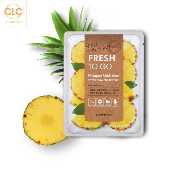 Mặt Nạ Chiết Xuất Quả Dứa Tony Moly Fresh To Go Pineapple Mask Sheet 22g - 1 Hộp 10 Masks