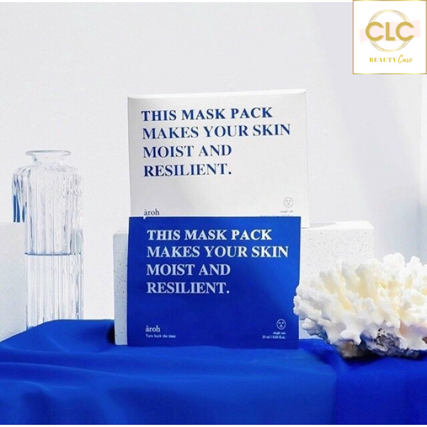 Mặt Nạ Hàn Quốc Tinh Chất Rong Biển Aroh Marine Energy Moisture Mask - 1 Hộp 10 Masks