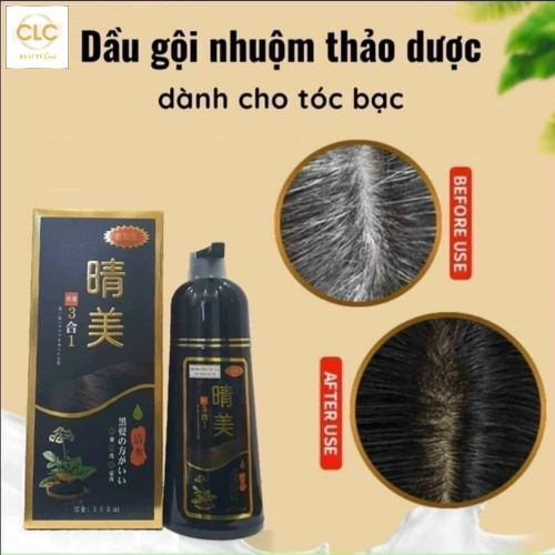 Dầu gội Komi phủ bạc Nhật Bản 500ml - Màu Đen