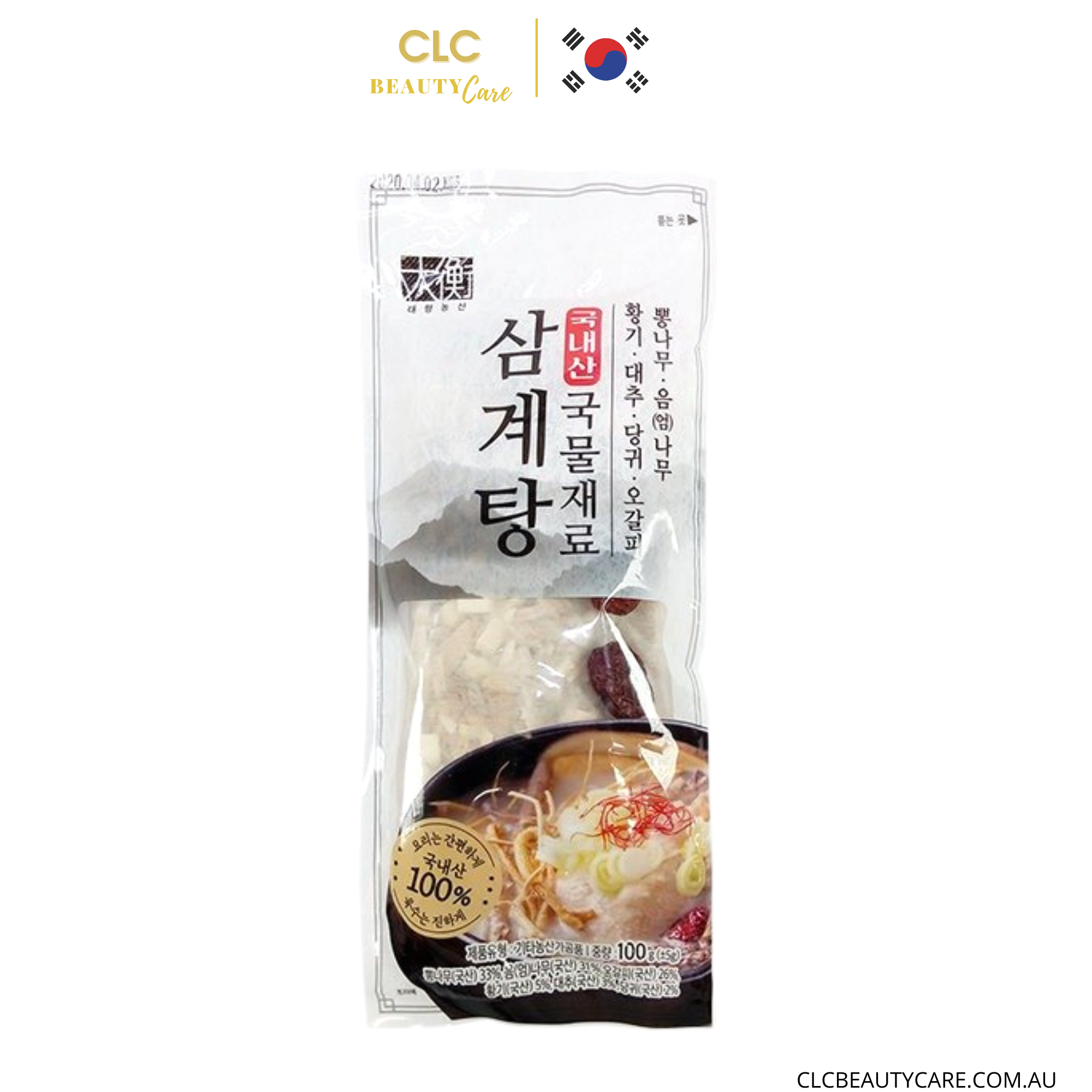 Gói nguyên liệu nấu gà hầm sâm Dak-Baek-Suk Samgyetang Hàn Quốc 70g