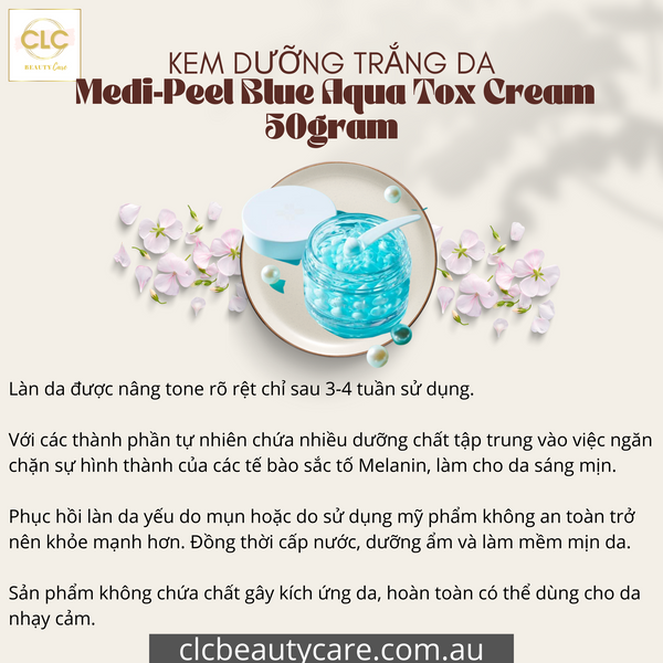 Kem dưỡng trắng da Medi-Peel Blue Aqua Tox Cream 50gram