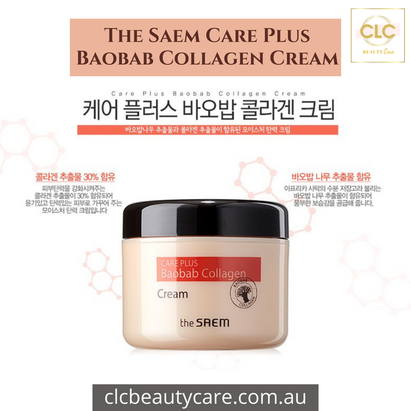 Kem dưỡng ẩm chống lão hóa da The Saem Care Plus Baobab Collagen Cream 100ml