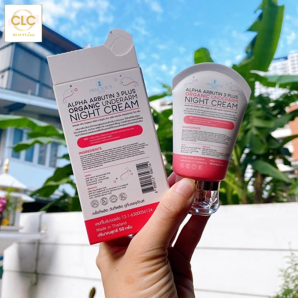 Kem trị thâm vùng da dưới cánh tay Precious Skin Alpha Arbutin 3 Plus Organic Underarm Night Dream 40g