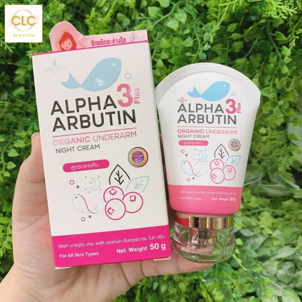 Kem trị thâm vùng da dưới cánh tay Precious Skin Alpha Arbutin 3 Plus Organic Underarm Night Dream 40g