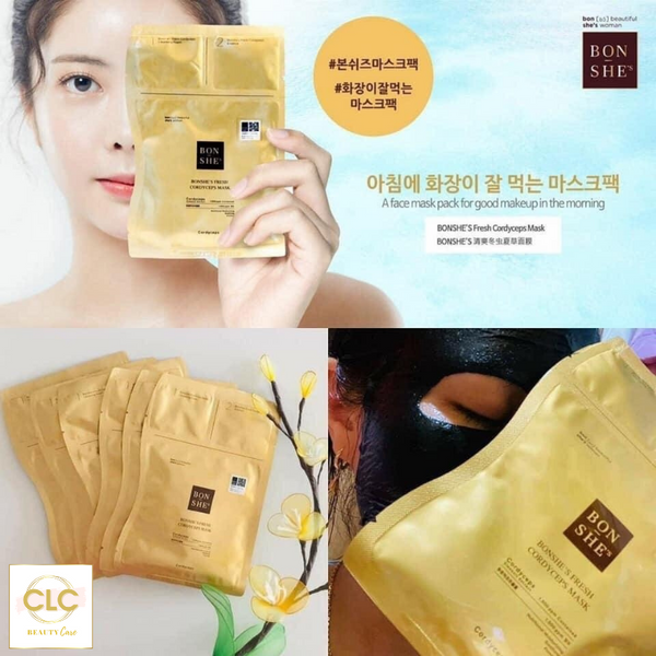 Mặt Nạ Đông Trùng Hạ Thảo Bonshe's Fresh Cordyceps Mask 28ml - 1 Hộp 6 Masks