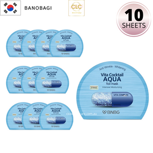 Mặt Nạ Giấy Bạc BNBG BANOBAGI Vita Cocktail Aqua Intensive Moisturizing Foil Mask 30ml - 1 Hộp 10 Masks