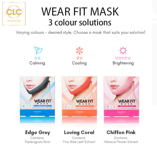 Mặt Nạ Nâng Cơ V-line Celderma Daily Wear Fit Mask - Màu cam
