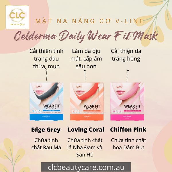 Mặt Nạ Nâng Cơ V-line Celderma Daily Wear Fit Mask