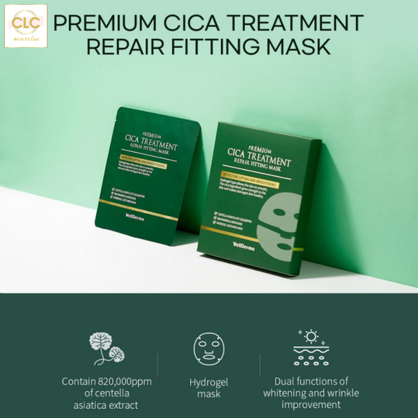 Mặt Nạ Thạch Rau Má Wellderma Cica Treatment Repair Fitting Mask 25ml - 1 Hộp 4 Masks