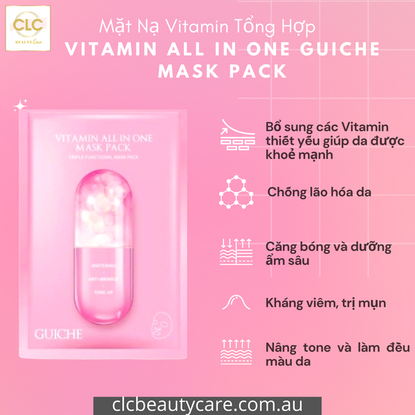 Mặt Nạ Vitamin Tổng Hợp Guiche  Vitamin All In One Mask Pack hộp - 3 Hộp 21 Masks