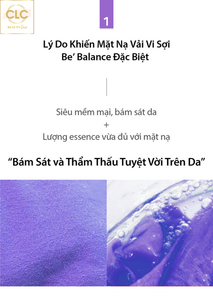 Mặt nạ 3 trong 1 Be'balance Azulene Micro Fiber Mask 10 sheets