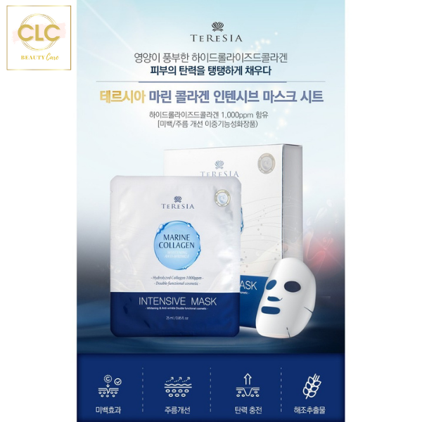 Mặt nạ Hàn Quốc Teresia Marine Collagen 25ml - 1 Hộp 10 Masks