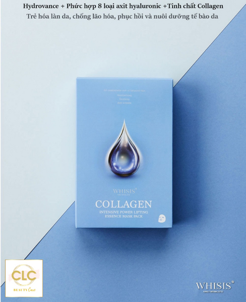 Mặt nạ Hàn Quốc Ngừa Lão Hóa WHISIS Collagen Power Lifting Essence Mask Pack - 2 Hộp 20 Masks
