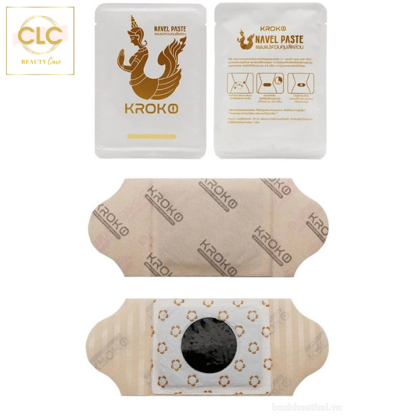 Miếng dán tan mỡ bụng Kroko Navel Paste Detox Thái Lan - Túi 5 miếng 300g