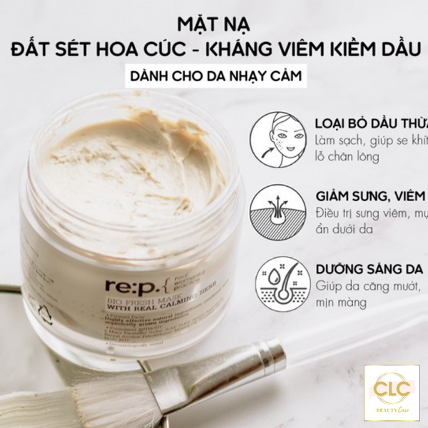 Mặt Nạ Đất Sét Chiết Xuất Hoa Cúc Re:p Bio Fresh Mask With Real Calming Herbs