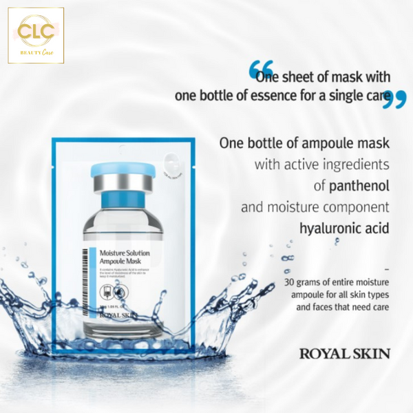 Mặt Nạ Dưỡng Ẩm Royal Skin Moisture Solution Ampoule Mask 30g - 1 Hộp 10 Masks