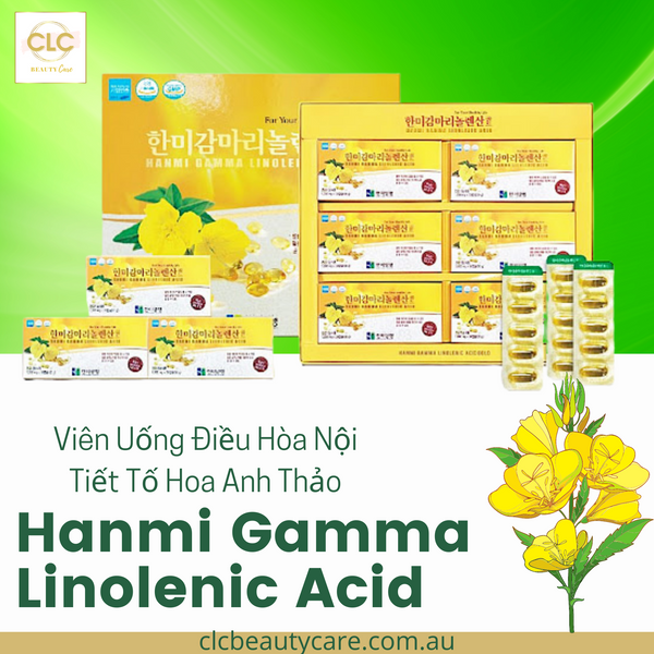 Viên Uống Điều Hòa Nội Tiết Tố Hoa Anh Thảo Hanmi Gamma Linolenic Acid - 1 Hộp Lẻ 30 Viên