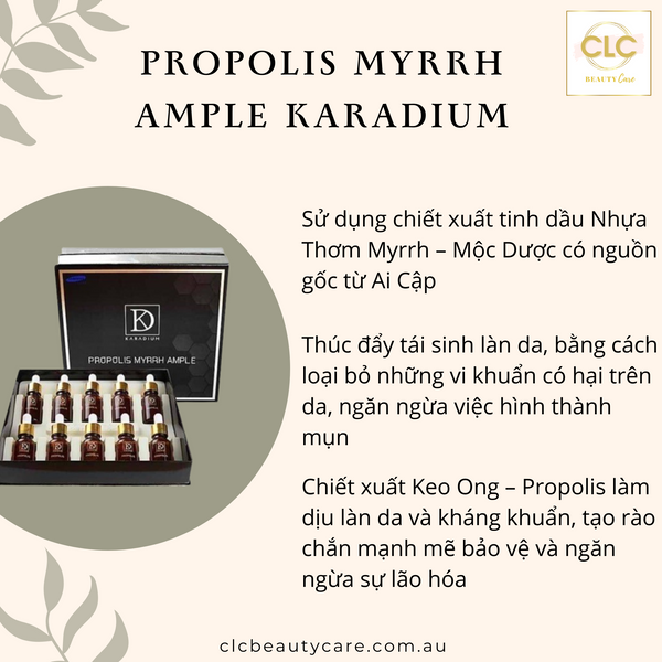 Tế bào gốc chiết xuất keo ong Propolis Myrrh Ample Karadium 15ml - 1 Ống lẻ