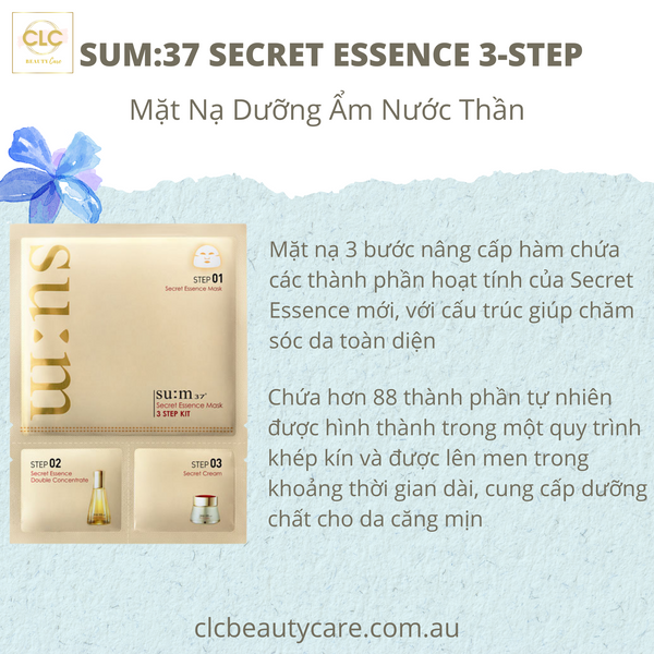 Mặt Nạ Dưỡng Ẩm Nước Thần SUM:37 Secret Essence 3-Step - 1 Mask