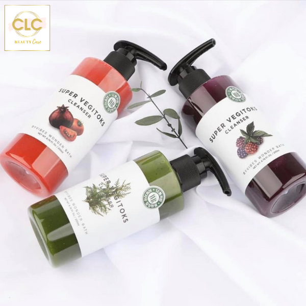Sữa Rửa Mặt Rau Củ 3 in 1 Tẩy Trang, Rửa Mặt, Thải Độc Tố Wonder Bath Super Vegitoks Cleanser - Màu Tím 300ml
