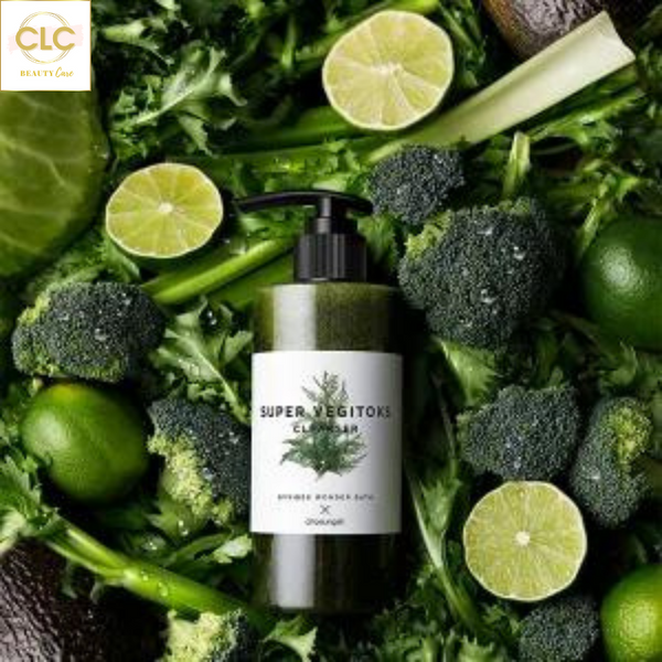 Sữa Rửa Mặt Rau Củ 3 in 1 Tẩy Trang, Rửa Mặt, Thải Độc Tố Wonder Bath Super Vegitoks Cleanser - Màu Xanh 300ml