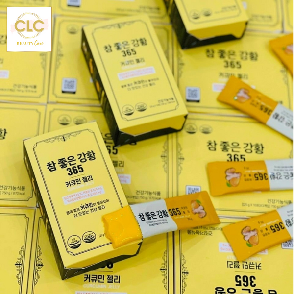 Thạch nghệ Hàn Quốc Collagen Nano Curcumin Jelly 365 Vị Xoài 30 Gói