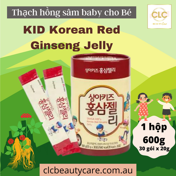 Thạch hồng sâm baby Hàn Quốc cho bé SANG-A Kid's Korean Red Ginseng Jelly - 600g  (30 gói x 20g)