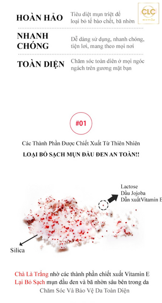 Thanh Lăn Trị Mụn Đầu Đen Hàn Quốc So'Natural Red Peel Clear Stick Blackhead & Face Clear Pore Stick 23g