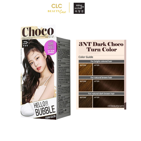 Thuốc Nhuộm Tóc Dạng Bọt Hello Bubble 3NT Dark Choco Turn Color - Nâu Đen