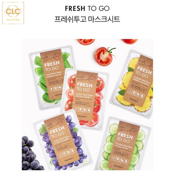 Mặt nạ chiết xuất dưa chuột Tony Moly Fresh To Go Cucumber Mask Sheet 22g - 1 Hộp 10 Masks