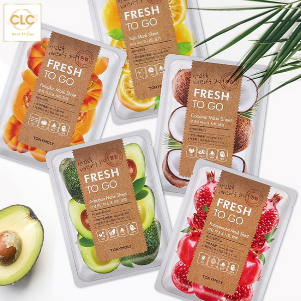 Mặt nạ chiết xuất dưa chuột Tony Moly Fresh To Go Cucumber Mask Sheet 22g - 1 Hộp 10 Masks