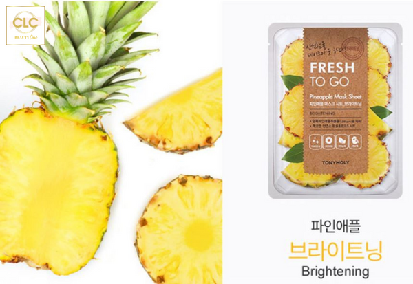 Mặt Nạ Chiết Xuất Quả Dứa Tony Moly Fresh To Go Pineapple Mask Sheet 22g - 1 Hộp 10 Masks