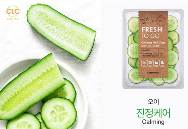 Mặt nạ chiết xuất dưa chuột Tony Moly Fresh To Go Cucumber Mask Sheet 22g - 1 Hộp 10 Masks