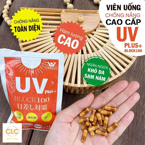 Viên Uống Chống Nắng UV Plus+ Block 100 Nhật Bản 45 Viên