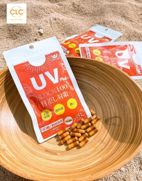 Viên Uống Chống Nắng UV Plus+ Block 100 Nhật Bản 45 Viên
