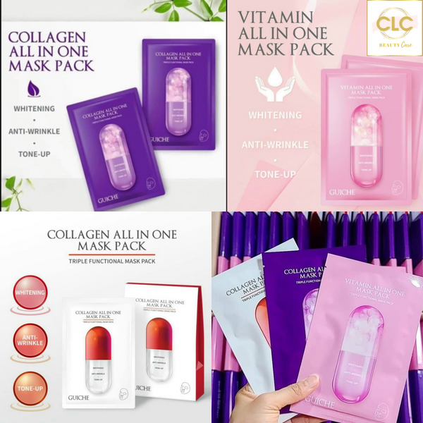 Mặt Nạ Vitamin Tổng Hợp Guiche Collagen All In One Mask Pack - 1 Hộp 7 Masks